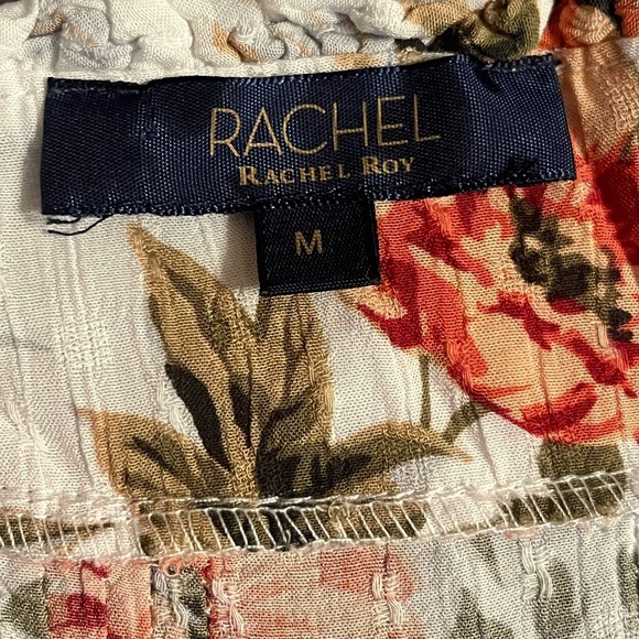 Rachel Rachel Roy Floral Button Front Blouse Size M - Picture 5 of 7